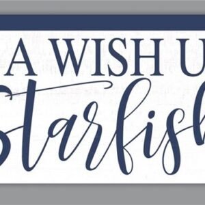 Beach House Wall Hanging/table top make a wish upon star fish Wall Art Sign