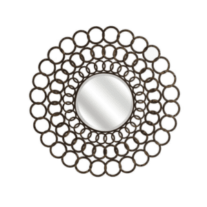 metal mirror Deck the wall facing the entrance in a charming way by mounting this Ring Accent Mirror decor. Made in India from good quality materials; it will remain in pristine condition for many years. Giving full justice to geometrical shapes; the brilliant conjoint ring frames of this mirror makes it a unique one to own. Stunning in every way; it will look perfect on a plain wall. You can also hang it on any wall in your home. Art lovers would love it and will appreciate you for bringing it home. Complementing all types of home themes; you need not think twice before bringing it home. This mirror also makes it a classic gifting option. Wrap it well and present it to your close ones on special occasions like house warming; birthdays and anniversaries. They would be glad to receive and will thank you for the same. So; bring it home without any delay.