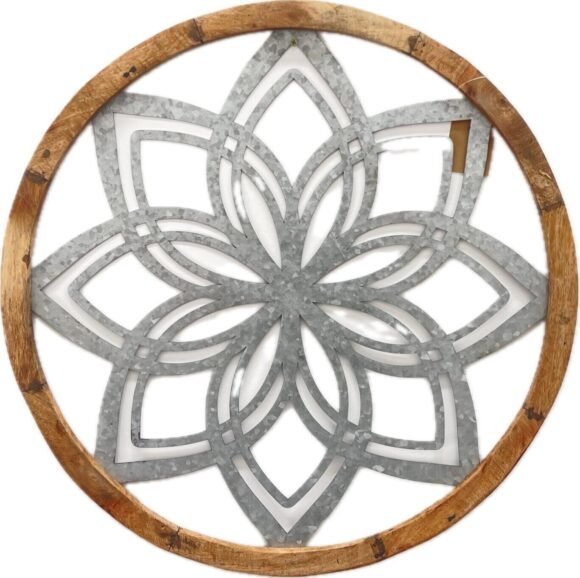 Rustic Wall Decor Metal Floral Design