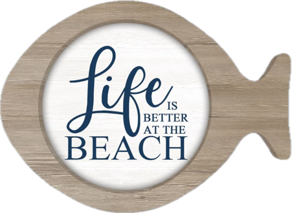 Beach House Wall Hanging life is better at the beach Wall Art Sign 28 cm